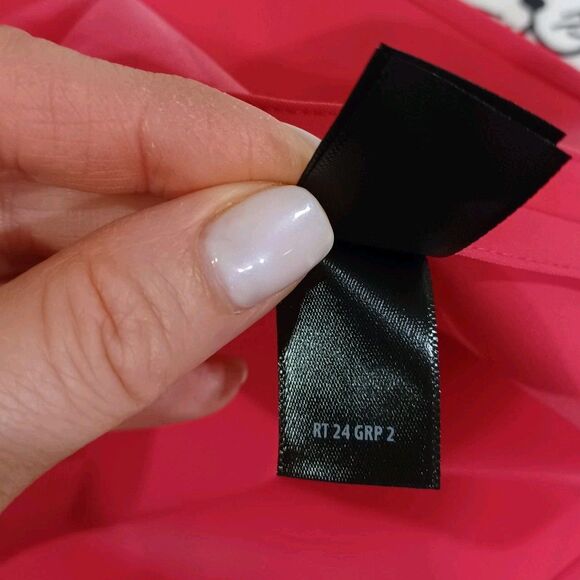 ST. JOHN Draped Dolman Sleeve Blouse Size M Pink Lagenlook Relaxed Fit Collared - Picture 9 of 9